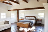 Brown and White XX-Large Brazilian Cowhide Rug 7'8"H x 6'9"W #A41267 by Hudson Hides