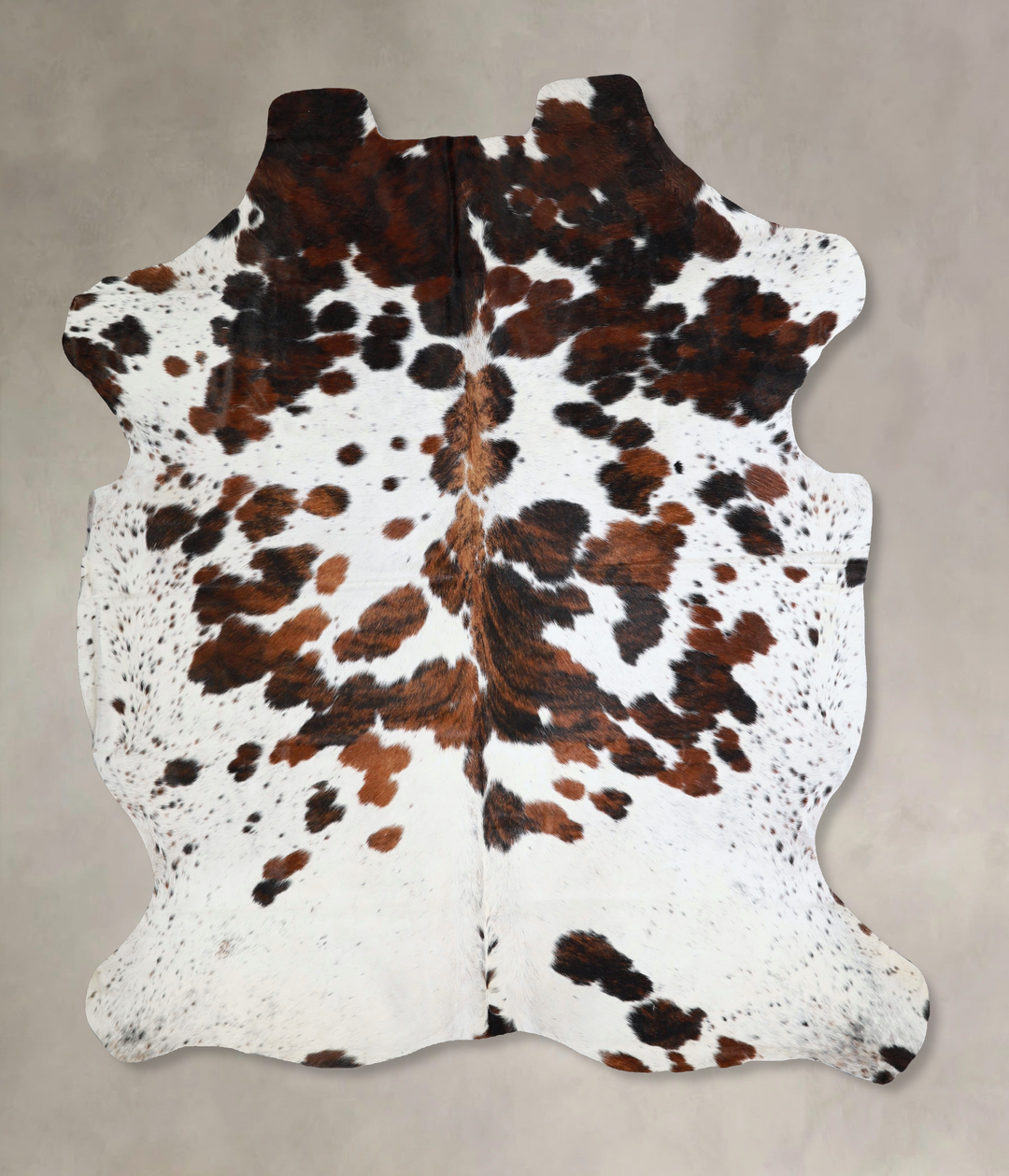 Tricolor X-Large European Cowhide Rug 7'5"H x 6'3"W #A41270 by Hudson 