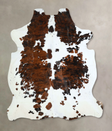 Tricolor X-Large European Cowhide Rug 7'0"H x 6'4"W #A41271 by Hudson Hides