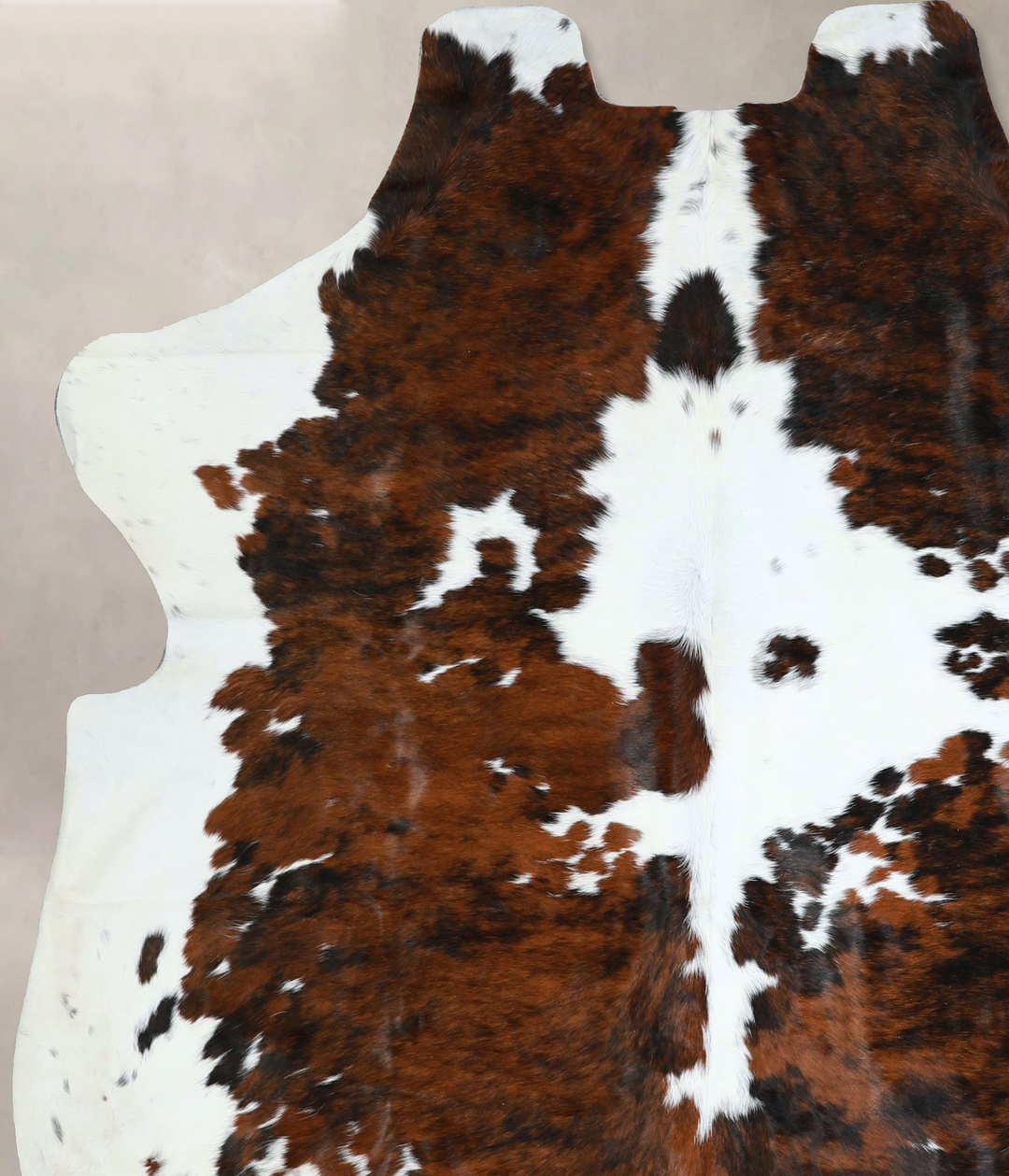 Tricolor X-Large European Cowhide Rug 7'0"H x 6'4"W #A41271 by Hudson 