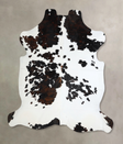 Tricolor X-Large European Cowhide Rug 7'0"H x 6'7"W #A41272 by Hudson Hides