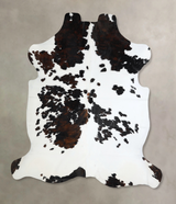 Tricolor X-Large European Cowhide Rug 7'0"H x 6'7"W #A41272 by Hudson Hides