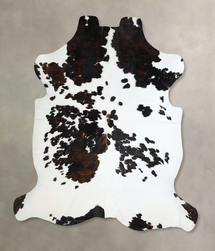 Tricolor X-Large European Cowhide Rug 7'0"H x 6'7"W #A41272 by Hudson Hides