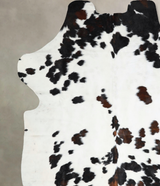 Tricolor X-Large European Cowhide Rug 7'1"H x 6'4"W #A41276 by Hudson Hides
