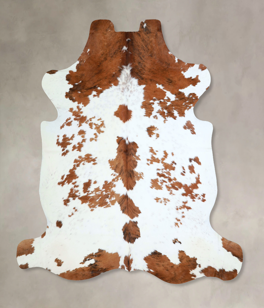 Tricolor XX-Large European Cowhide Rug 7'3"H x 6'11"W #A41277 by Hudson Hides