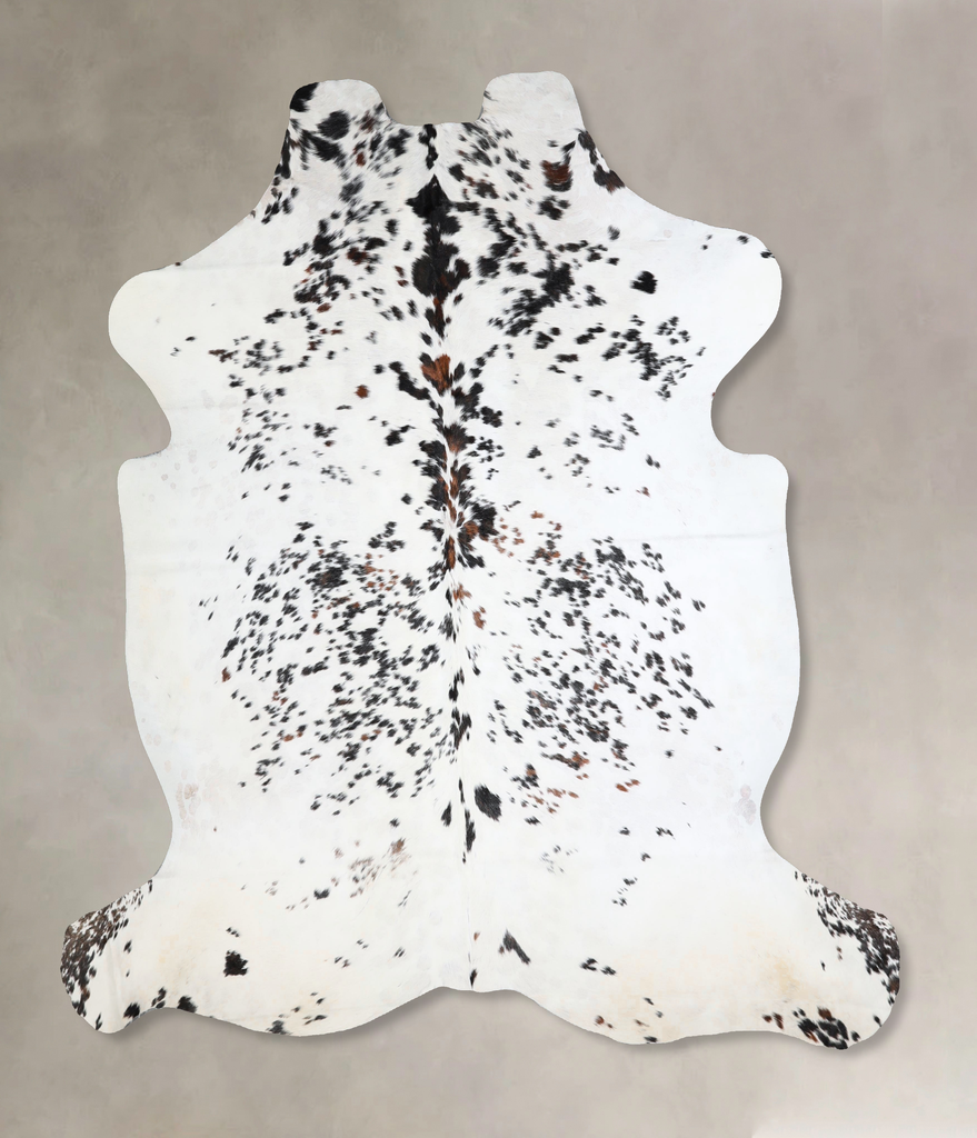 Tricolor X-Large European Cowhide Rug 7'2"H x 6'3"W #A41279 by Hudson Hides