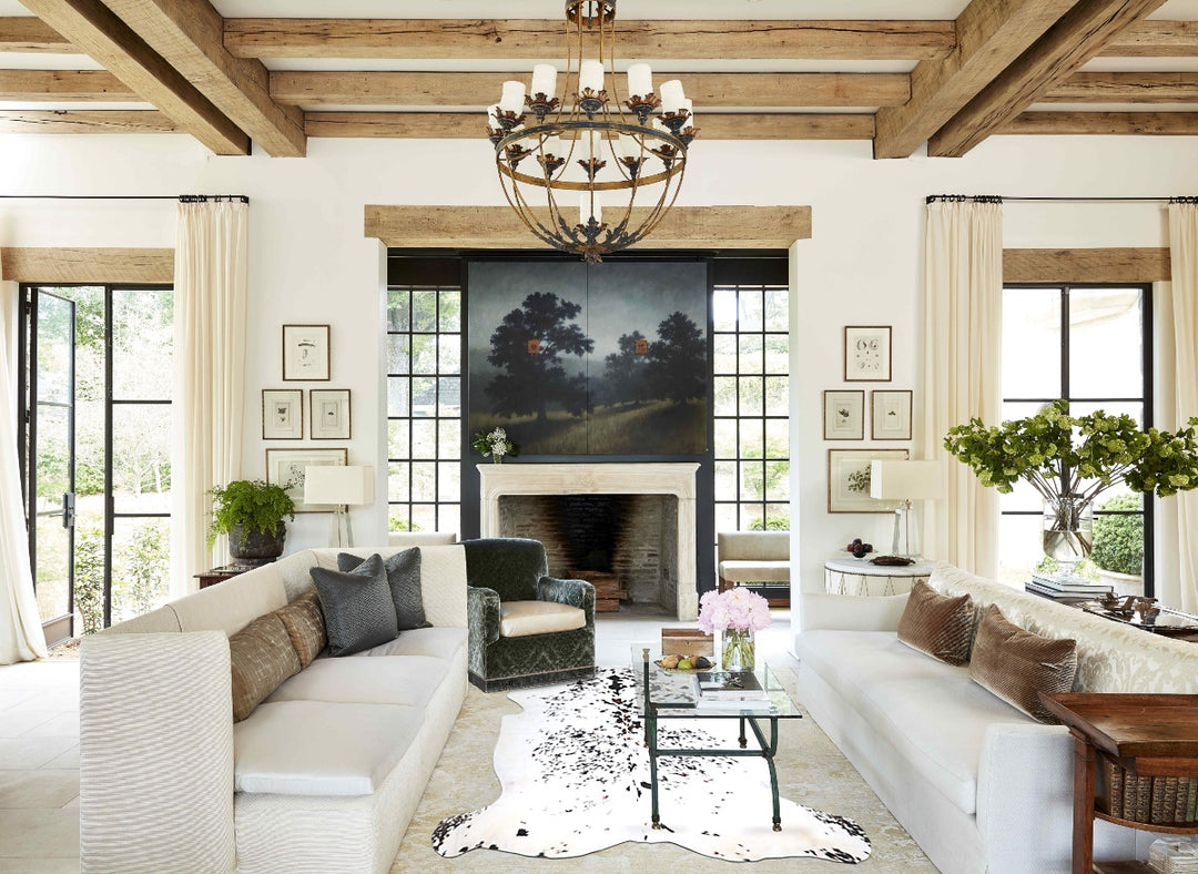 Tricolor X-Large European Cowhide Rug 7'2"H x 6'3"W #A41279 by Hudson 
