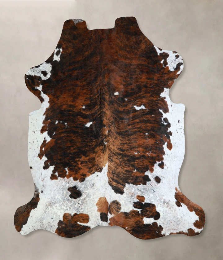 Tricolor X-Large European Cowhide Rug 7'2"H x 6'7"W #A41282 by Hudson Hides