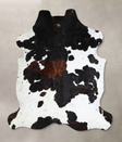 Tricolor X-Large European Cowhide Rug 7'2"H x 6'8"W #A41283 by Hudson Hides