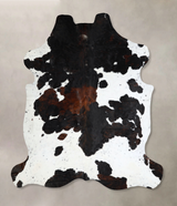 Tricolor X-Large European Cowhide Rug 7'2"H x 6'8"W #A41283 by Hudson Hides