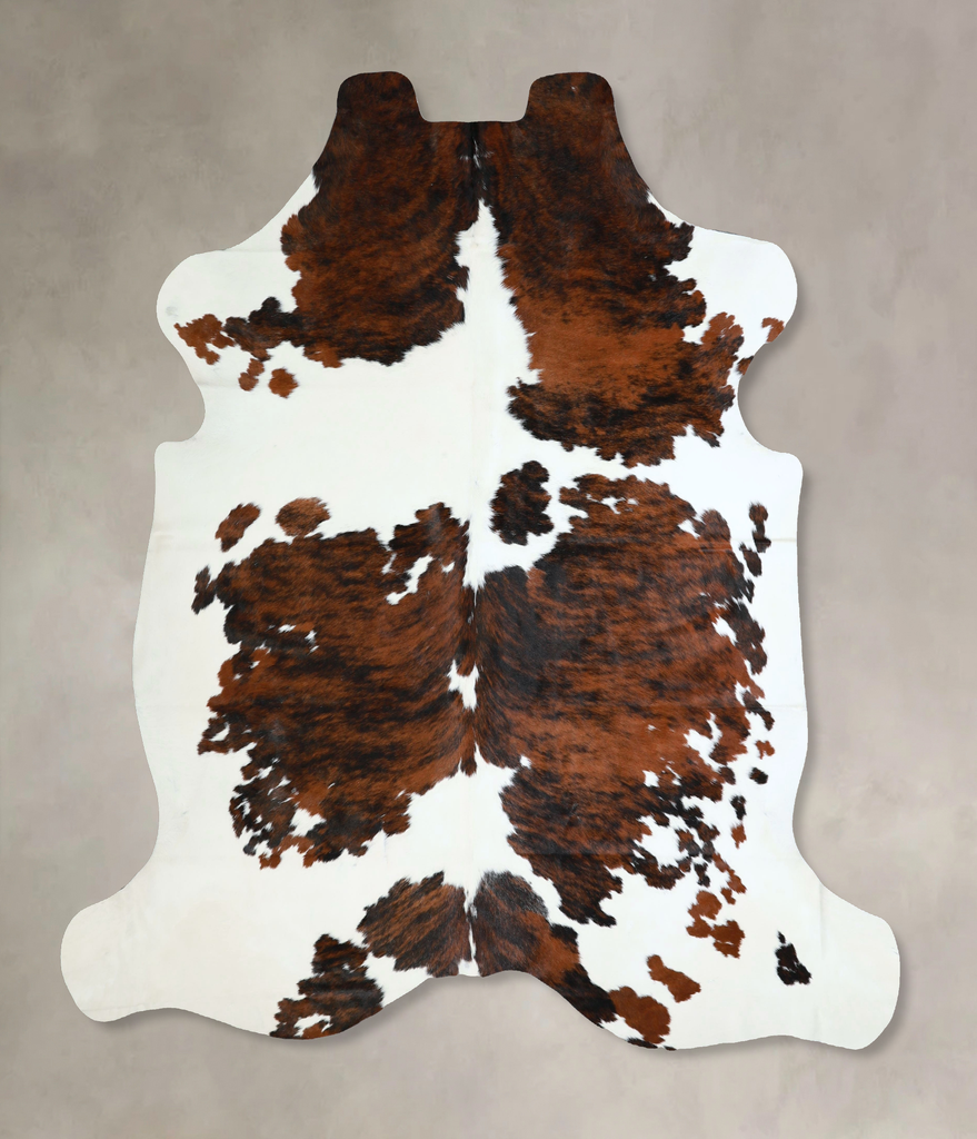 Tricolor X-Large European Cowhide Rug 7'2"H x 6'8"W #A41284 by Hudson Hides