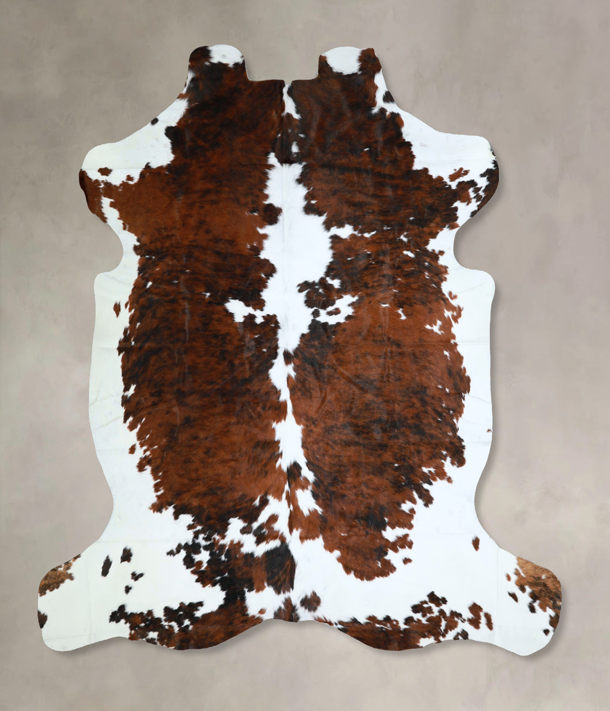 Tricolor X-Large European Cowhide Rug 6'10"H x 6'8"W #A41286 by Hudson Hides