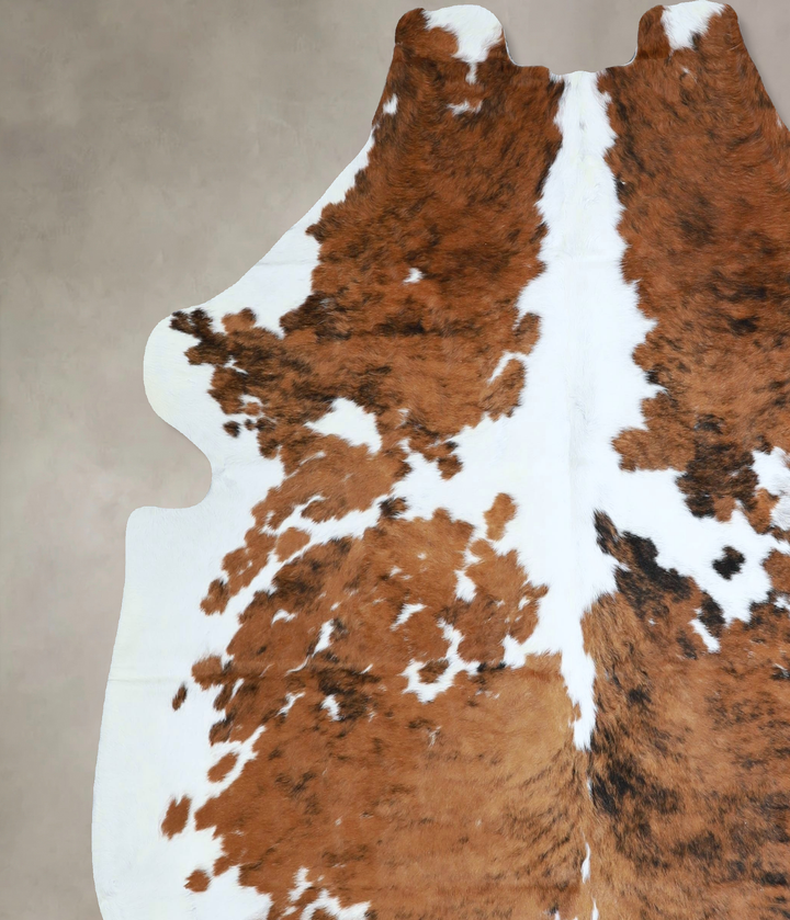 Tricolor X-Large European Cowhide Rug 6'10"H x 6'5"W #A41287 by Hudson Hides