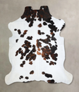 Tricolor X-Large European Cowhide Rug 7'0"H x 6'10"W #A41288 by Hudson Hides