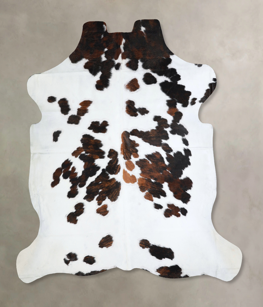 Tricolor X-Large European Cowhide Rug 7'0"H x 6'10"W #A41288 by Hudson Hides