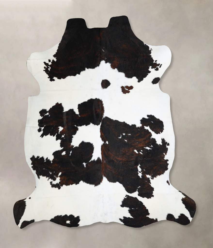 Tricolor X-Large European Cowhide Rug 6'8"H x 6'10"W #A41289 by Hudson Hides