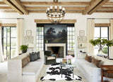 Tricolor X-Large European Cowhide Rug 6'8"H x 6'10"W #A41289 by Hudson Hides