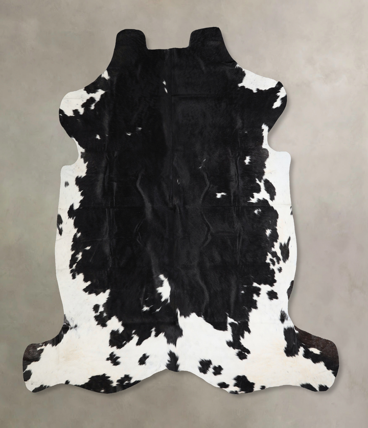 Black and White X-Large Brazilian Cowhide Rug 6'5"H x 6'10"W #A41291 by Hudson Hides
