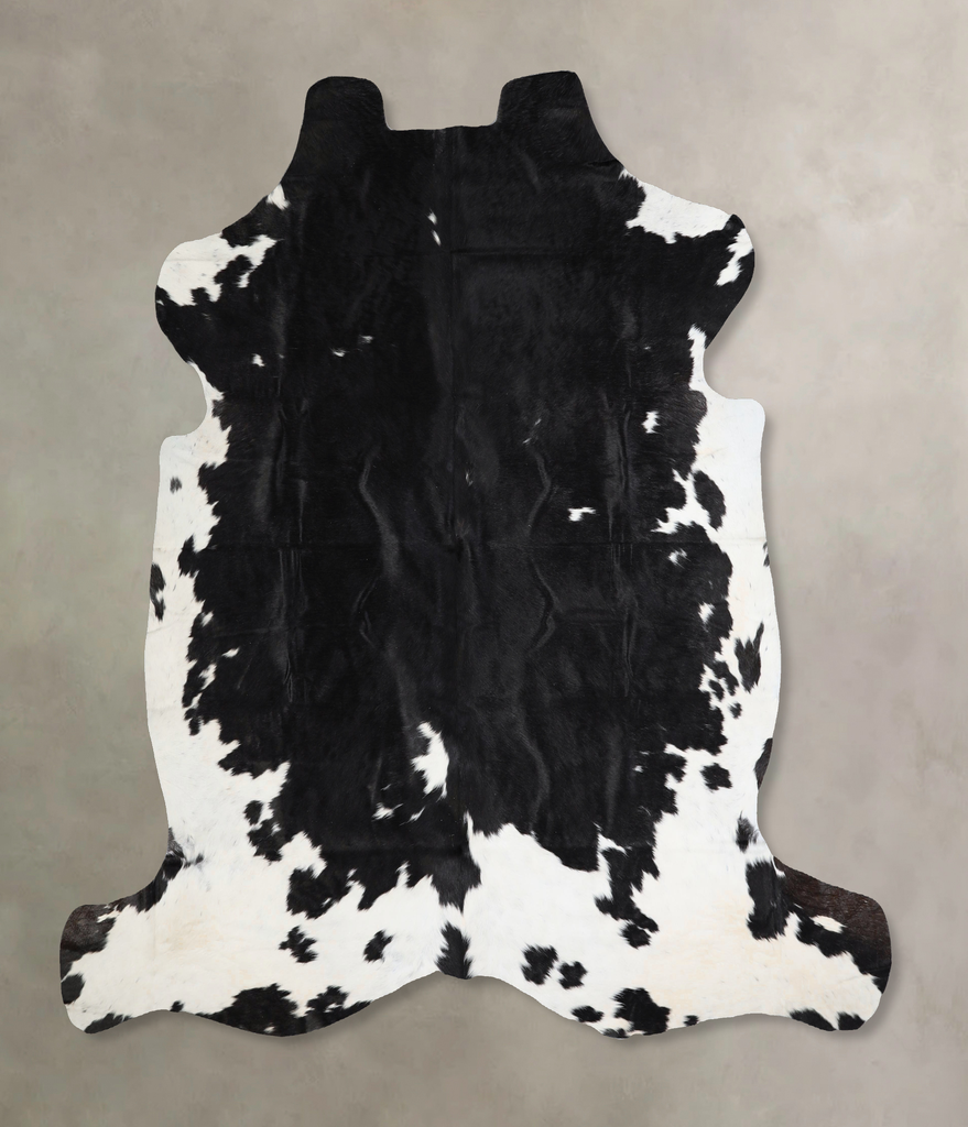 Black and White X-Large Brazilian Cowhide Rug 6'5"H x 6'10"W #A41291 by Hudson Hides