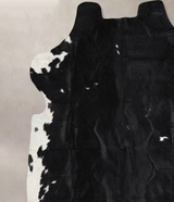 Black and White X-Large Brazilian Cowhide Rug 6'5"H x 6'10"W #A41291 by Hudson Hides