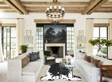Black and White X-Large Brazilian Cowhide Rug 6'5"H x 6'10"W #A41291 by Hudson Hides