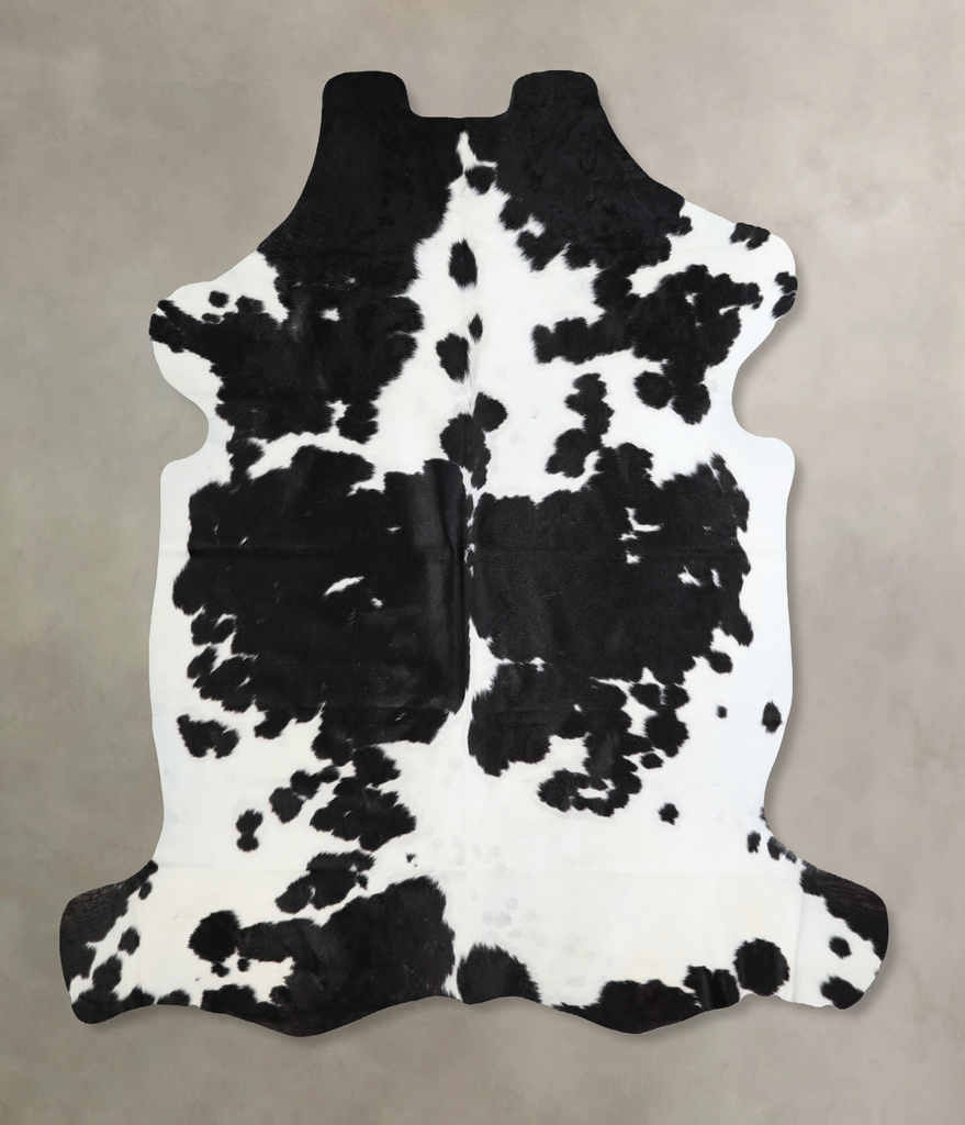 Black and White X-Large Brazilian Cowhide Rug 6'5"H x 6'5"W #A41292 by Hudson Hides