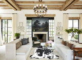 Black and White X-Large Brazilian Cowhide Rug 6'5"H x 6'6"W #A41293 by Hudson Hides