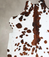 Tricolor X-Large European Cowhide Rug 7'1"H x 6'11"W #A41296 by Hudson Hides