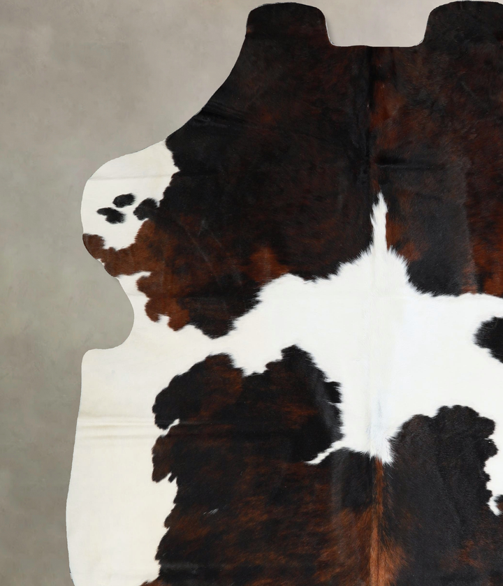 Tricolor X-Large European Cowhide Rug 7'2"H x 6'5"W #A41297 by Hudson Hides
