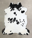 Black and White X-Large Brazilian Cowhide Rug 6'11"H x 6'11"W #A41301 by Hudson Hides