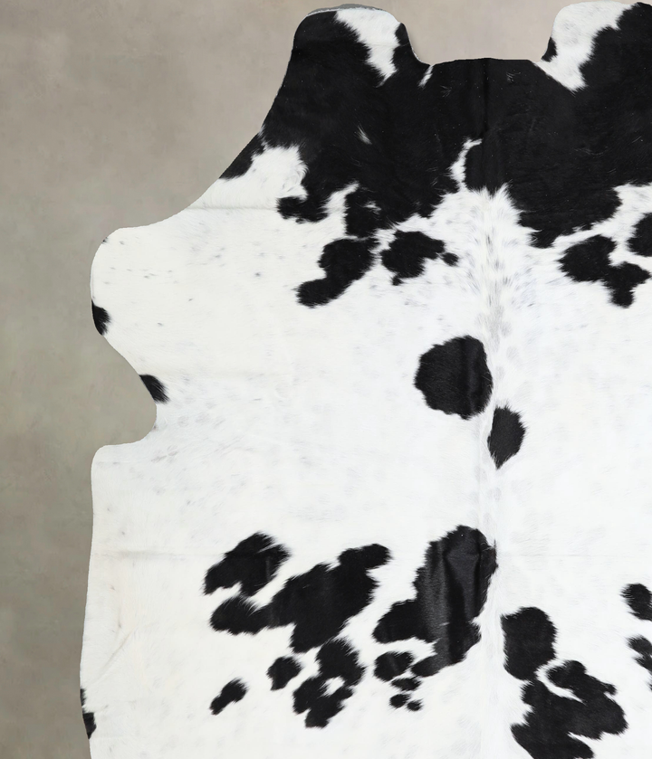 Black and White X-Large Brazilian Cowhide Rug 6'11"H x 6'11"W #A41301 by Hudson Hides