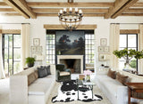 Black and White X-Large Brazilian Cowhide Rug 7'1"H x 6'3"W #A41302 by Hudson Hides