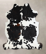 Tricolor X-Large European Cowhide Rug 6'11"H x 6'5"W #A41306 by Hudson Hides