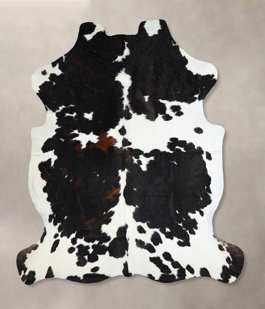 Tricolor X-Large European Cowhide Rug 6'11"H x 6'5"W #A41306 by Hudson Hides