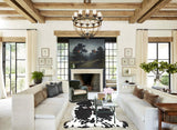 Tricolor X-Large European Cowhide Rug 6'11"H x 6'5"W #A41306 by Hudson Hides