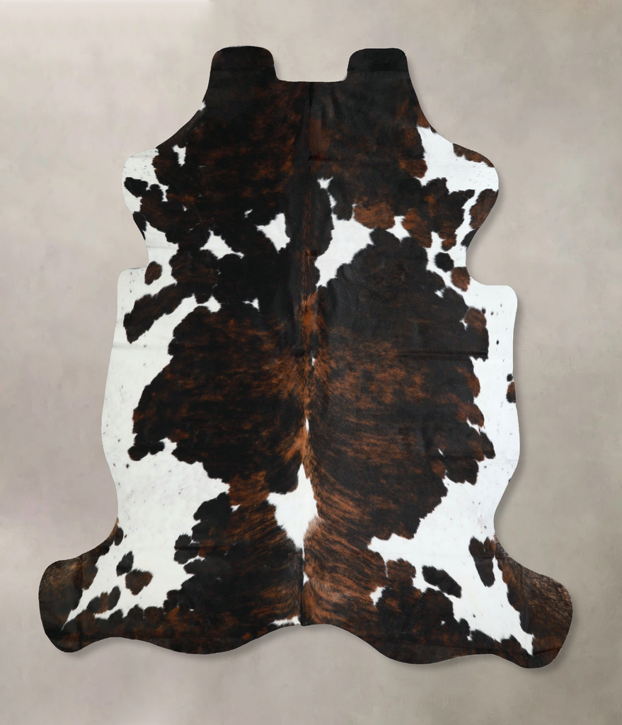 Tricolor X-Large European Cowhide Rug 6'8"H x 6'2"W #A41314 by Hudson Hides
