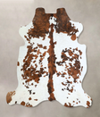 Tricolor X-Large European Cowhide Rug 6'7"H x 6'4"W #A41316 by Hudson Hides
