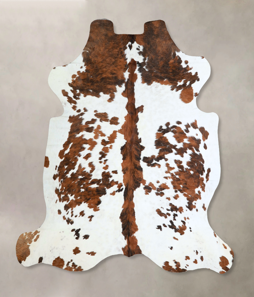 Tricolor X-Large European Cowhide Rug 6'7"H x 6'4"W #A41316 by Hudson Hides