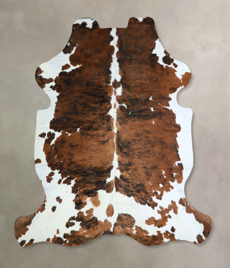 Tricolor X-Large European Cowhide Rug 6'7"H x 6'1"W #A41319 by Hudson Hides