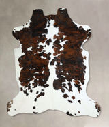 Tricolor X-Large European Cowhide Rug 6'11"H x 6'11"W #A41320 by Hudson Hides
