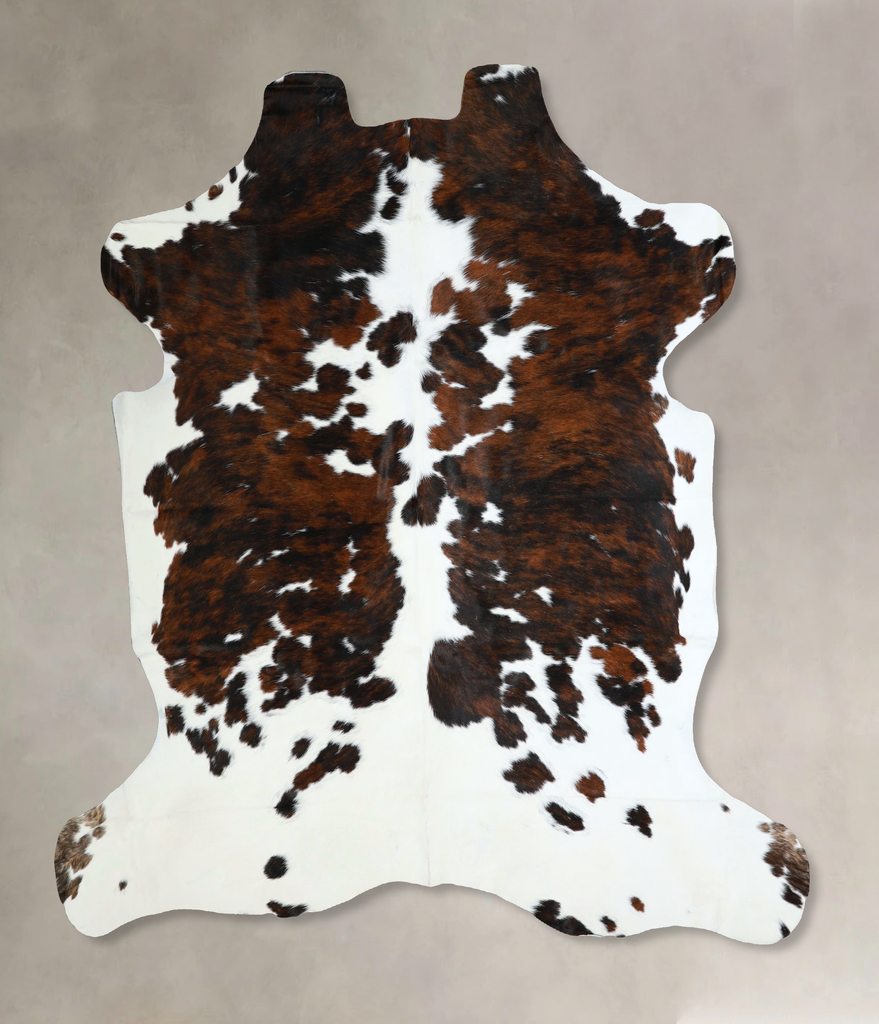 Tricolor X-Large European Cowhide Rug 6'11"H x 6'11"W #A41320 by Hudson Hides