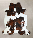 Tricolor X-Large European Cowhide Rug 7'1"H x 6'6"W #A41323 by Hudson Hides