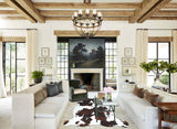 Tricolor X-Large European Cowhide Rug 7'1"H x 6'6"W #A41323 by Hudson Hides
