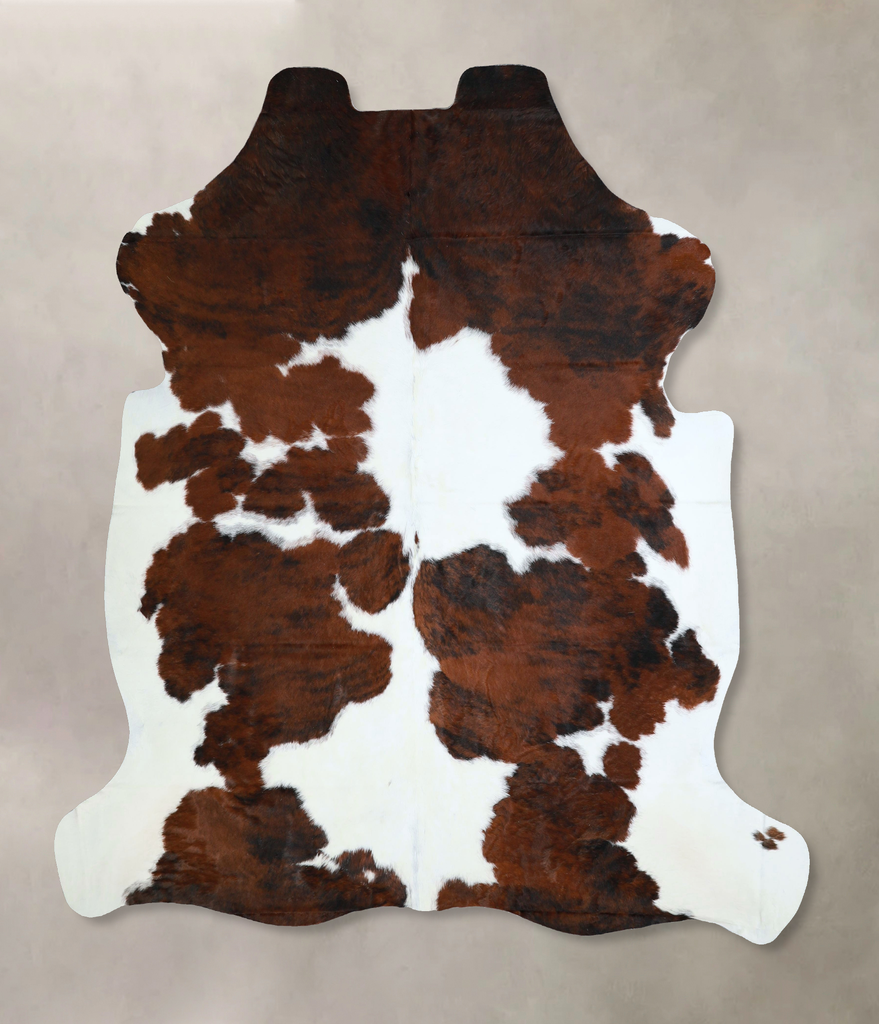 Tricolor X-Large European Cowhide Rug 7'2"H x 6'4"W #A41324 by Hudson Hides