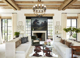 Tricolor X-Large European Cowhide Rug 7'2"H x 6'4"W #A41324 by Hudson Hides