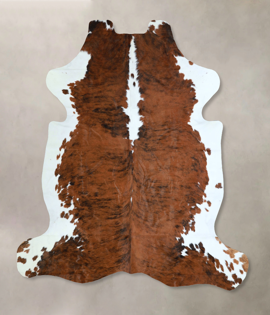 Tricolor X-Large European Cowhide Rug 6'8"H x 6'1"W #A41326 by Hudson Hides
