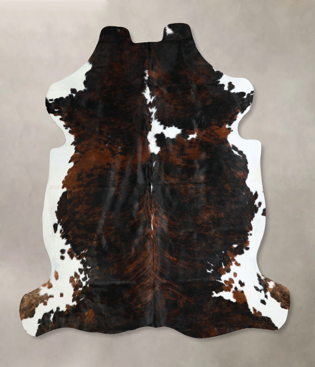 Tricolor X-Large European Cowhide Rug 6'9"H x 6'8"W #A41327 by Hudson 