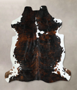 Tricolor X-Large European Cowhide Rug 6'9"H x 6'8"W #A41327 by Hudson Hides