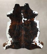 Tricolor X-Large European Cowhide Rug 6'9"H x 6'8"W #A41327 by Hudson Hides
