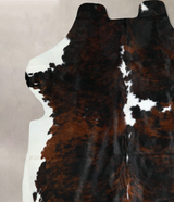 Tricolor X-Large European Cowhide Rug 6'9"H x 6'8"W #A41327 by Hudson Hides